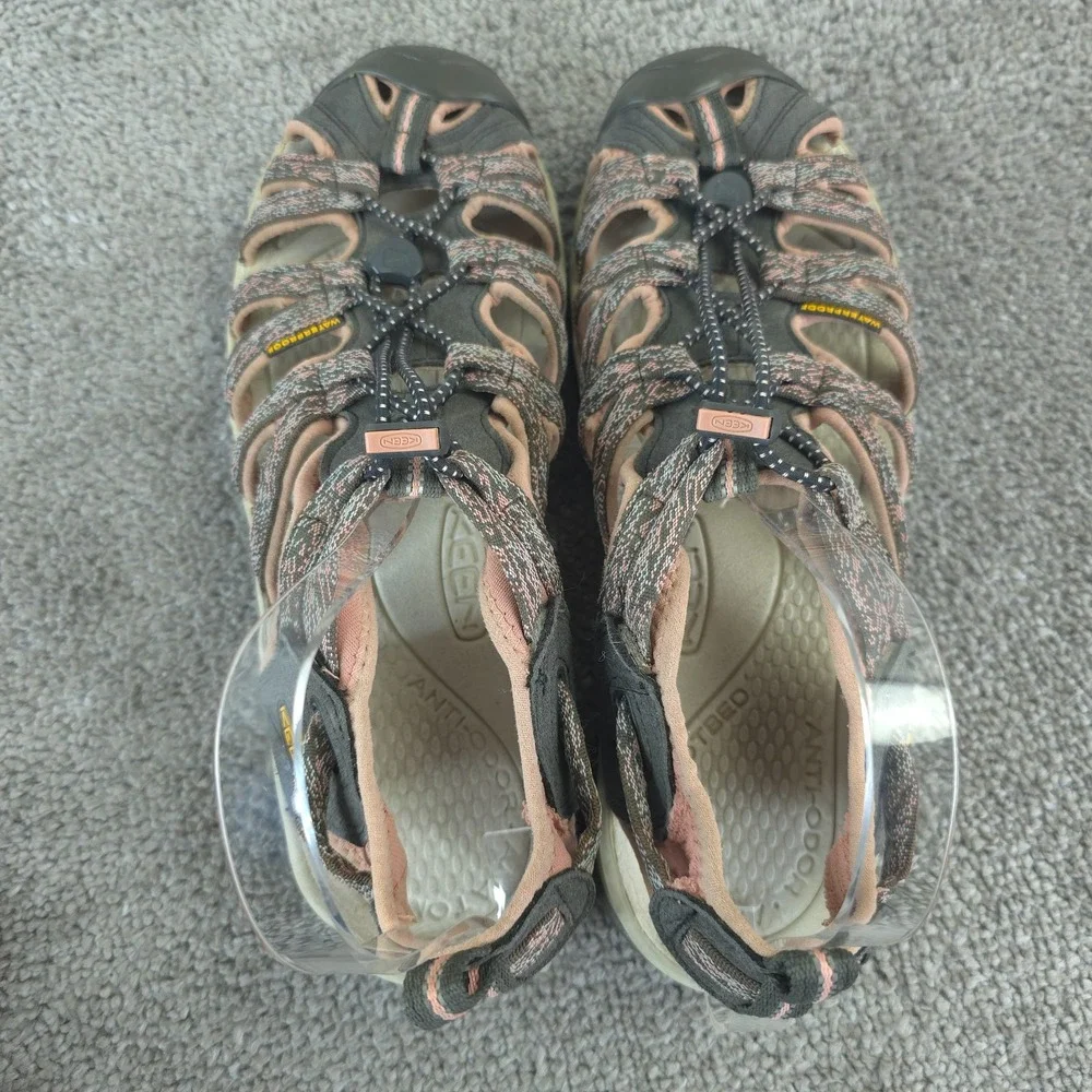 KEEN Whisper Sport Sandals Womens Size 10 Waterproof Hiking Shoes Gray Pink